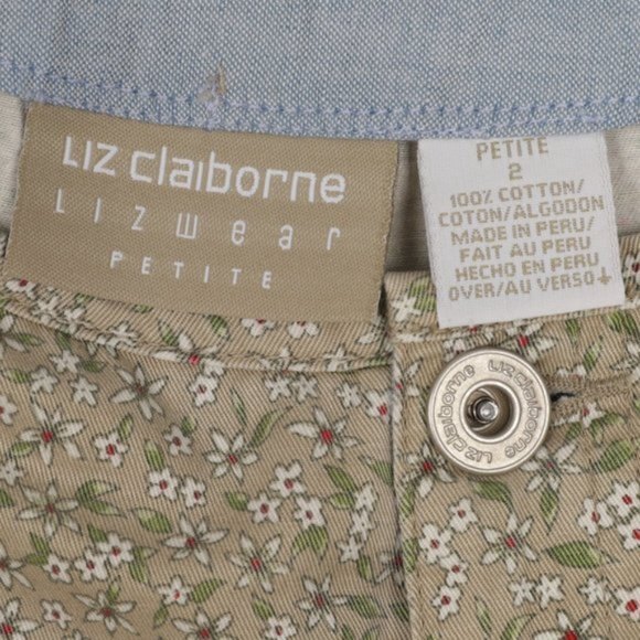 Liz Claiborne Lizwear Petite Floral Capri Pants size 2P - Picture 12 of 12